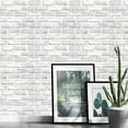 thumbnail image 5 of 1 Roll of Large-Sized White Brick Tile Pattern Vinyl Self-Adhesive Wallpaper - Waterproof, Moisture-Proof, Washable, Removable, and Easy to Install - Perfect for Living Room, Kitchen, Bedroom, Home, a, 5 of 5