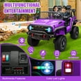 thumbnail image 4 of VIBESPARK 24V 2 Seater Ride on Car, 2WD/4WD Switchable Car Truck with Remote Control, Powered 4 x 200W Motors Ride on Toys for Kids, Colorful LED Head Lights, Bluetooth, MP3, Purple, 4 of 11