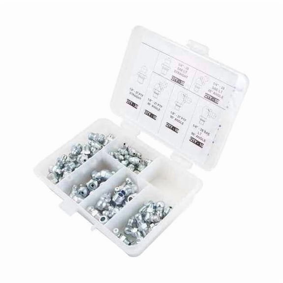 Westward Grease Fitting Kit,No. Pieces 100,PK100 52PA06
