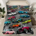 thumbnail image 2 of Feelyou Rcing Car Teens Twin Sheet Sets, Extreme Speed Sport Bedding, 3-Piece, 2 of 7
