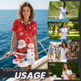 thumbnail image 6 of Chririnla Happy Santa Claus Snowman Tennis Dress for Women Collared Golf Athletic Dresses Christmas Short Sleeve Midi Dress with Inner Shorts&Pockets Workout Pickleball Outfit, 6 of 7