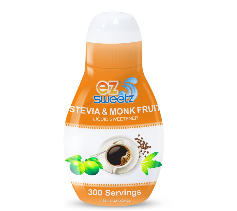 EZSweetz Stevia & Monk Fruit (1.36oz Liquid Sweetener 300 Servings 3