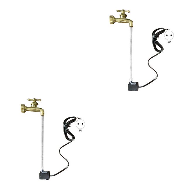Bearachild Tubo de flujo invisible de la bomba sumergible de la decoración de la fuente estilo europeo 2Conjunto