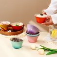 thumbnail image 5 of Qeeadeea Colorful Cereal Bowl Set Of 2, Small Ceramic Soup Bowl, Rice Bowl For Breakfast, Poke Bowl -purple-11.5x11.5x6cm, 350ml, 5 of 7