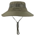 thumbnail image 3 of LQCrafK MAN Men Sun Hat Sun Protection Wide Brim Bucket Hat Waterproof Foldable Boonie Hat, 3 of 10