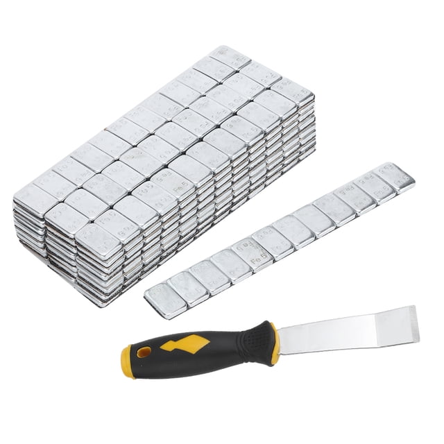 Balance de Poids de Roue, 5g/0.18oz x 25 Bandes 60g/2.12oz Outil de Réparation de Pneu Adhésif Équilibre de Roue Éprouvé