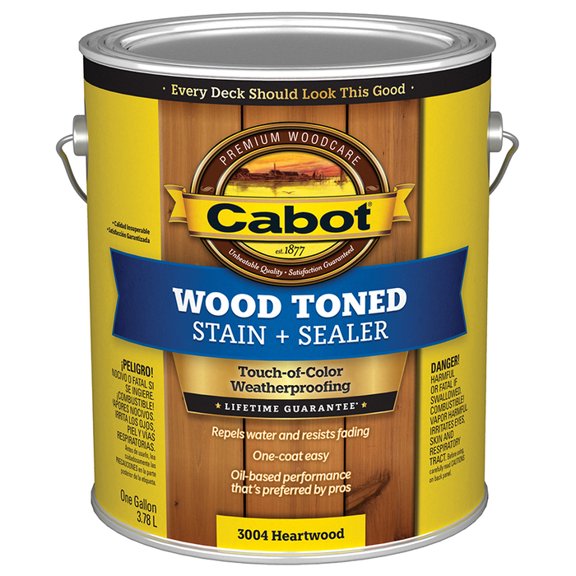 4-Pack of 1 gal Cabot 3004 Heartwood Wood Toned Deck & Siding Stain