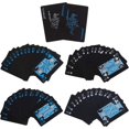 thumbnail image 5 of Waterproof Plastic Poker Playing Cards, Black PVC Poker Table Cards Classic Magic Tricks Tool Deck (54pcs), 5 of 5