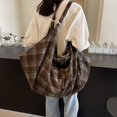 thumbnail image 2 of Large Capacity Tote Backpack Convertible Shoulder Crossbody With Checkered Pattern, 2 of 6