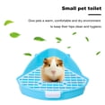 thumbnail image 4 of ievspot Small Pet Toilet High Fence, Hollow Platform,Rabbit Litter Pan Animal Potty Trainer Bunnies Corner Toilet Box,Ferret Hamster Dragon Cat Guinea, 4 of 8