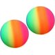 thumbnail image 1 of 2pcs Dodgeball Playground Ball Niños Rainbow Balls Sports Ball Kickballs Flaping Balls Toy para actividades en el patio interior al aire libre 22 cm (d-583-a), 1 of 4