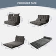 thumbnail image 6 of YOSHOOT Bean Bag Bed Folding Sofa Couch with Pillows Floor Mattress for Adults, Extra Thick and Long Floor Sofa, Full Floor Couch Bed for Bedroom Living Room, DGrey, 54x91 Inch, 6 of 8