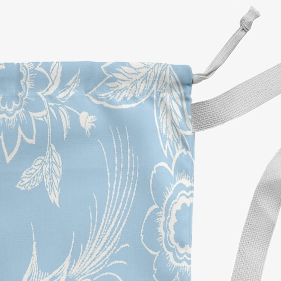 Simply Daisy Traditional Bird Floral 18 x 29 inch Blue Laundry Bag