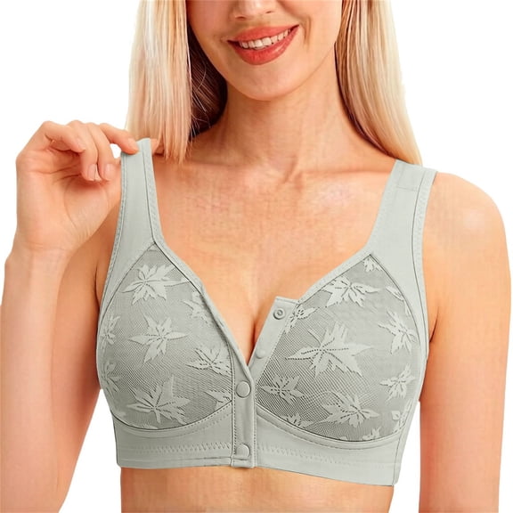 MVRLSH Sports Jelly Bras for Women Front Closure No Underwire Breathable Full Coverage Comfort Daily lette Underwear Strapless Bra