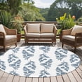 thumbnail image 4 of Round Area Rug 8 Ft, Blue Botanical Washable Non-Slip Circle Carpet for Living Room/Bedroom, Pastoral Elegant Spring Floral Collection Low-Profile Large Area Rugs for Indoor, 4 of 8