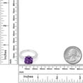 thumbnail image 5 of Gem Stone King 3.27 Cttw Cushion Purple Amethyst and White Created Sapphire Engagement Ring for Women | 925 Sterling Silver | Wedding Engagement Anniversary Promise Ring for Women | Size 9, 5 of 5