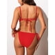 thumbnail image 2 of Traje de baño entero DOBREVA rojo con tirantes y espalda descubierta, talla pequeña, 2 of 5