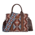 thumbnail image 7 of Wrangler Women's Boho Aztec Tote Bag - Stylish Shoulder Purse with Top Handle Satchel Design, Coffee, 7 of 7
