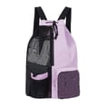thumbnail image 2 of Mochila de malla con cordón para entrenamiento, transpirable, ligera, de nailon, para hombre y mujer púrpura, 2 of 8