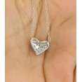 thumbnail image 5 of Lakshya Jewel LLC Women's Heart Beauty Pendant W/ Chain Round Cut Cubic Zirconia 14K White Gold Plated, 5 of 5