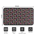 thumbnail image 5 of Black Daisy Flower Pattern Door Rugs,Washable Non Slip Door Mats Indoor,Decorative Door Mats,Entry Mat Indoor for Entrance,Bedroom,Kitchen,Bathroom,30"x17", 5 of 6