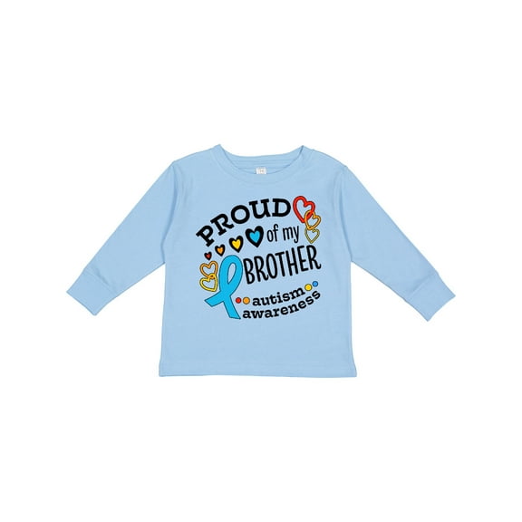 Inktastic Proud of My Brother Autism Awareness Boys or Girls Long Sleeve Toddler T-Shirt