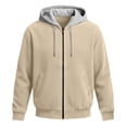 thumbnail image 4 of Inleife Women's Solid Corduroy Hooded Zip-Up Jacket with Pockets Long Sleeve Relaxed Fit Casual Outerwear for Everyday Wear, 4 of 6