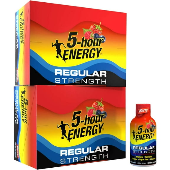 5-hour ENERGY Shot, Regular Strength Berry, 1.93 Ounce, 24 Count