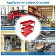 thumbnail image 5 of Aukfa 3-Tier Utility Cart on Wheels, 450 lb Heavy Duty Rolling Tool Cart for Warehouse, Garage, Red, 5 of 10