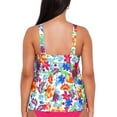 thumbnail image 3 of Sunsets Women's Swimwear Escape Camilla Flora Sadie Tankini Bikini Top, 3 of 6