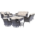 thumbnail image 2 of Fulljojor 12 Pieces Outdoor Patio Furniture Set, Rattan Wicker Sectional Swivel Rocker Chairs Sets, 2 of 9