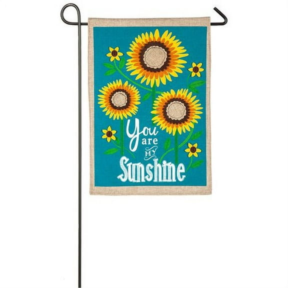 Evergreen Flag & Garden Sunflower Welcome 2-Sided Burlap 1'6 x 1'0.5 ft. Garden Flag