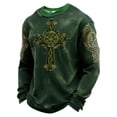 thumbnail image 3 of Mens St Patricks Day Shirt Plus Size Shamrock Clover Irish Shirts Pullover Graphic Tee Loose Fit Saint Patty'S Day Outfit, 3 of 3
