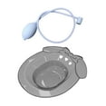 thumbnail image 3 of Baño de asiento, sartenes sobre el inodoro para mujer, bañera versátil, cuenco de baño de cadera para Hotel, viaje, dormitorio, baño Gris con Flusher, 3 of 8
