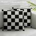 thumbnail image 3 of Nawypu  Black and White Art Design Checkered Rustic Farmhouse Style Decorative Throw Pillow Cover Cushion Case for Sofa Couch Housewarming Gift Home Decor, 3 of 5