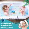 thumbnail image 3 of Dznils Extra Long PVC Bathtub Mat, Cartoon Shower Mat with Suction Cups & Drain Holes, 16" x 40", 3 of 10