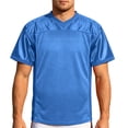 thumbnail image 2 of Ceisia Solid V Neck Short Sleeve Basic T Shirts Casual Daily Mens Tops Blue M Gift, 2 of 8