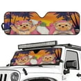 thumbnail image 2 of Uorisanigo Windshield Sun Shade for Jeep Wrangler TJ JK JKU JL JLU-Blocks UV Rays Sun Visor Protectiver,Car Winshied Sunshade Keep Your Vehicle Cool,Cute Yorkshire Terrier Driving Car Window Shade, 2 of 7