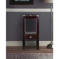 thumbnail image 2 of Winsome Linea Transitional Solid Wood End Table with Chrome Accents in Espresso, 2 of 7