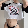 thumbnail image 1 of Tokio Hotel streetwear 90s Estética crop top Mujer 2000s Harajuku trashy vintage tee, 1 of 3