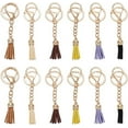 thumbnail image 6 of 12pcs Tassel Keychains 6 Colors Faux Suede Tassel Pendants Colorful Women Purse Bag Charms Accessories, 6 of 9