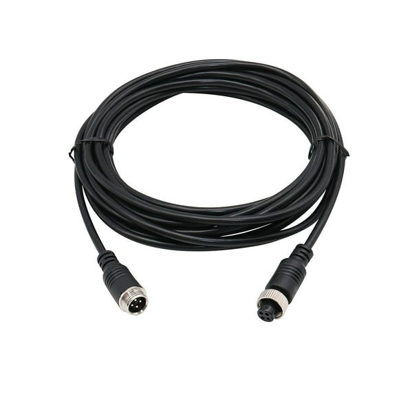 Yeung Qee Câble d'Extension Vidéo 4 Broches pour Voiture Aviation Mâle à Femelle, Câble Vidéo et Cordon d'Alimentation, Câble AV Étanche, Moniteur Vidéo pour Véhicule, Câble de Retournement Aviation (65 Pieds/20M)
