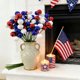 thumbnail image 5 of Ramas de flores patrióticas rojas, blancas y azules | Tallos florales de tres puntas | Centro de mesa para fiesta del Día de la Independencia | Decoración festiva para el hogar o eventos, 5 of 6