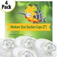thumbnail image 2 of Replacement Suction Cups (4-Pack) - 2 Inch Diameter Heavy Duty Suction Cup for Window Bird Feeders by - Awesome for Shower, Kitchen Sink Caddy Suction Cup, 2 of 5