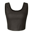 thumbnail image 3 of MRULIC tank tops women Women Tops Solid Sleeveless Pullover Vest Tank Crop Shirts Womens tank tops Brown + US：16-18, 3 of 9