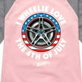 thumbnail image 3 of Hot Wheels - I Wheelie Love 4th of July - Toddler And Youth Girls Raglan Graphic T-Shirt, 3 of 4