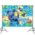 thumbnail image 3 of Fondo de ángel de Lilo y Stitch de Disney personalizable gratis, decoraciones para fiesta de feliz cumpleaños, suministros para fiesta de baby shower, 3 of 5