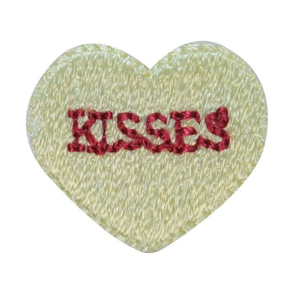 ID 3298D Kisses Valentine Candy Patch Love Sweet Embroidered Iron On Applique