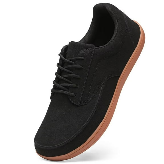 BUBUDENG Men's Wide Slip on Barefoot Shoes Work Non Slip Minimalist Sneakers