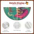 thumbnail image 4 of Daiia Western Desert Skull Cowboy (2) Drawing Merry Christmas Tree Skirt , Xmas Large Lace-up Tree Skirt, Santa Snowflakes Rustic Home Decorations New Year Party Farmhouse Decor-36", 4 of 7
